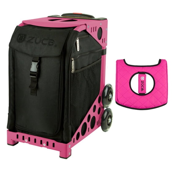 Zuca 18" Sport Bag - Stealth with Black/Pink Seat Cover (Pink Frame)