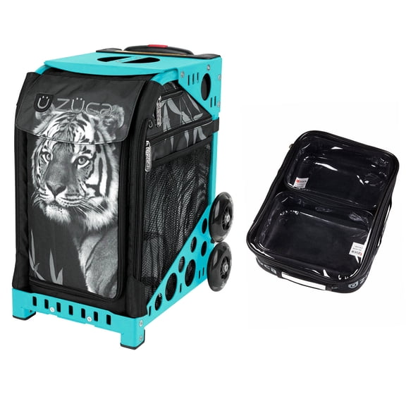 Zuca 18" Sport Bag - Tiger with 1 Large and 2 Mini Utility Pouches (Turquoise Frame)