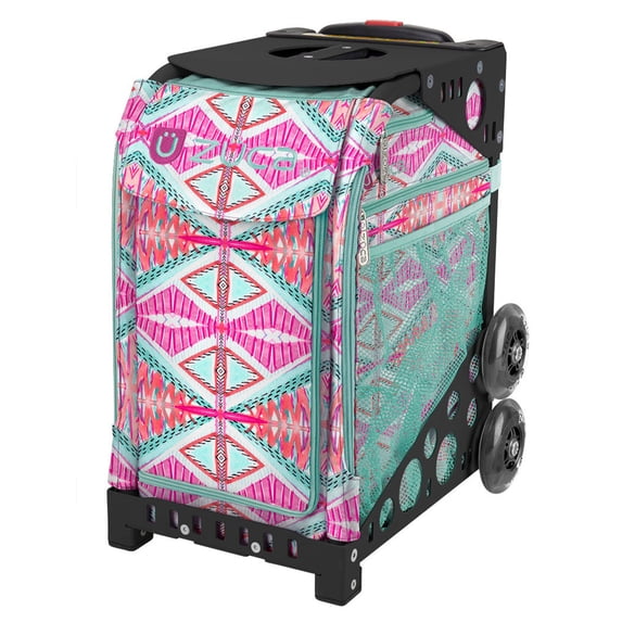 Zuca 18" Sport Bag - Tribal with Flashing Wheels (Black Frame)