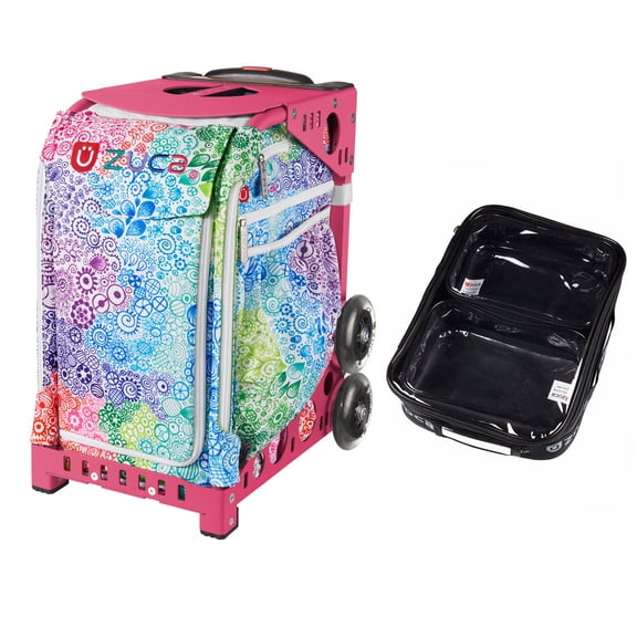 Zuca Explosion bag + FREE Zuca Utility Pouch Combo Set - One Large and Two Mini Utility Pouches (Pink Frame)
