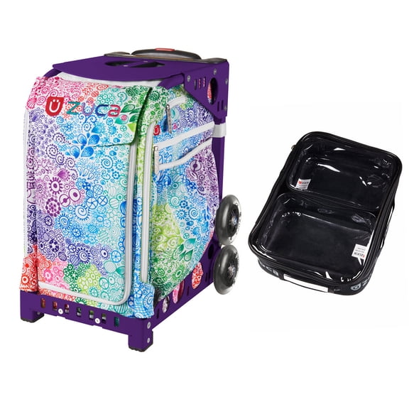 Zuca Explosion bag + FREE Zuca Utility Pouch Combo Set - One Large and Two Mini Utility Pouches (Purple Frame)