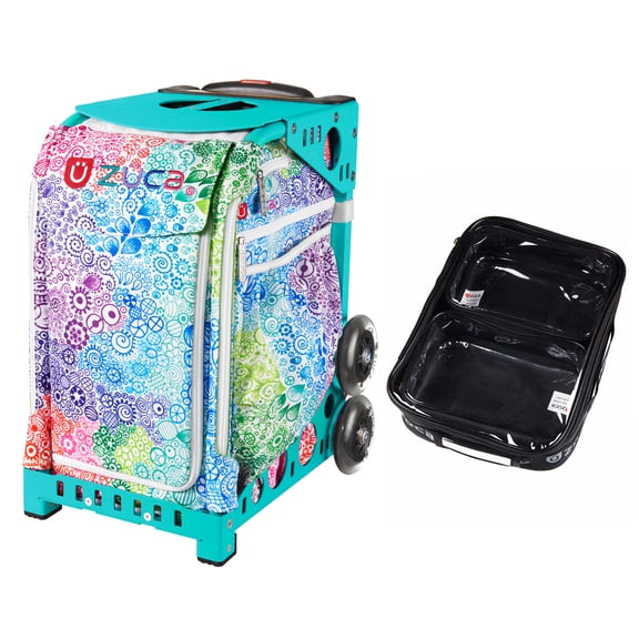 Zuca Explosion bag + FREE Zuca Utility Pouch Combo Set - One Large and Two Mini Utility Pouches (Turquoise Frame)