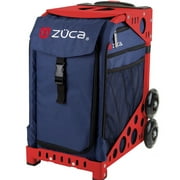 Zuca Midnight Navy Insert Bag & Red Frame with Flashing Wheels