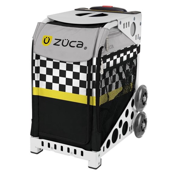 Zuca Sk8ter Block Sport Bag and White Frame with Flashing Wheels