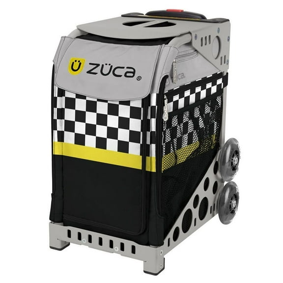 Zuca Sk8ter Block Sport Insert Bag and Gray Frame with Flashing Wheels
