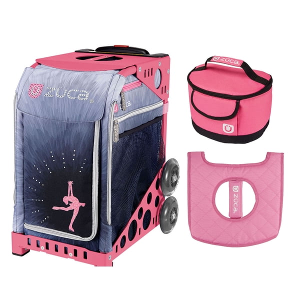 Zuca Sport Bag - Ice Dreamz Lux with Gift Lunchbox and Seat Cover (Pink Frame)