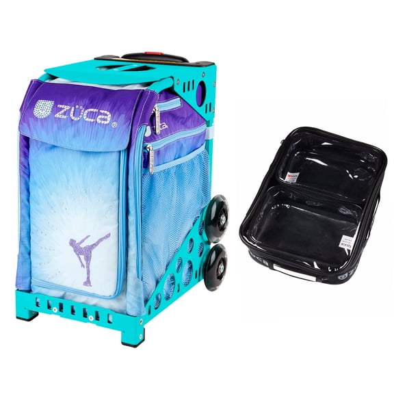 Zuca Sport Bag - Ice Dreamz with Gift One Large and Two Mini Utility Pouches (Turquoise Frame)