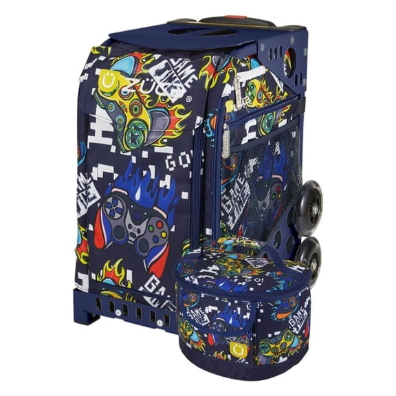Zuca Sport Frame for Sport Insert Bags (Navy) Bundle with Zuca Removable Game Time Insert Bag and Matching Lunchbox (2 Items)