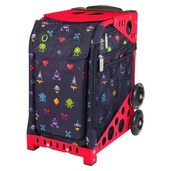 Zuca Sport Frame for Sport Insert Bags (Red) Bundle with Zuca Removable Pixel Play Hand Washable Insert with Water-Resistant 600D Polyester (2 Items)