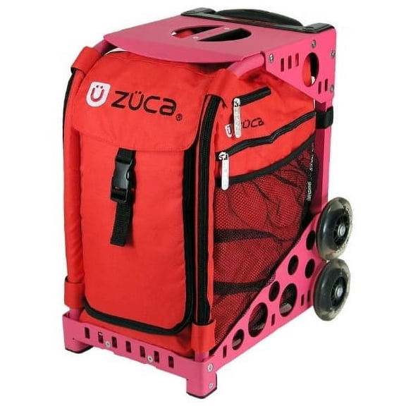 Zuca Sport Insert Bag, Chili(Red) with Sport Frame Pink