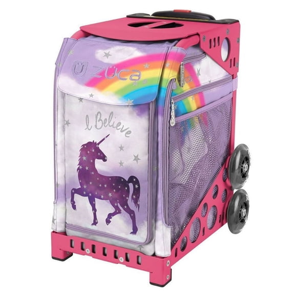 Zuca Nylon Sport Bag - Unicorn 2 with Gift 2 Small Utility Pouch(Pink Frame)