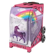 Zuca Unicorn Sport Insert Bag and Pink Frame with Flashing Wheels
