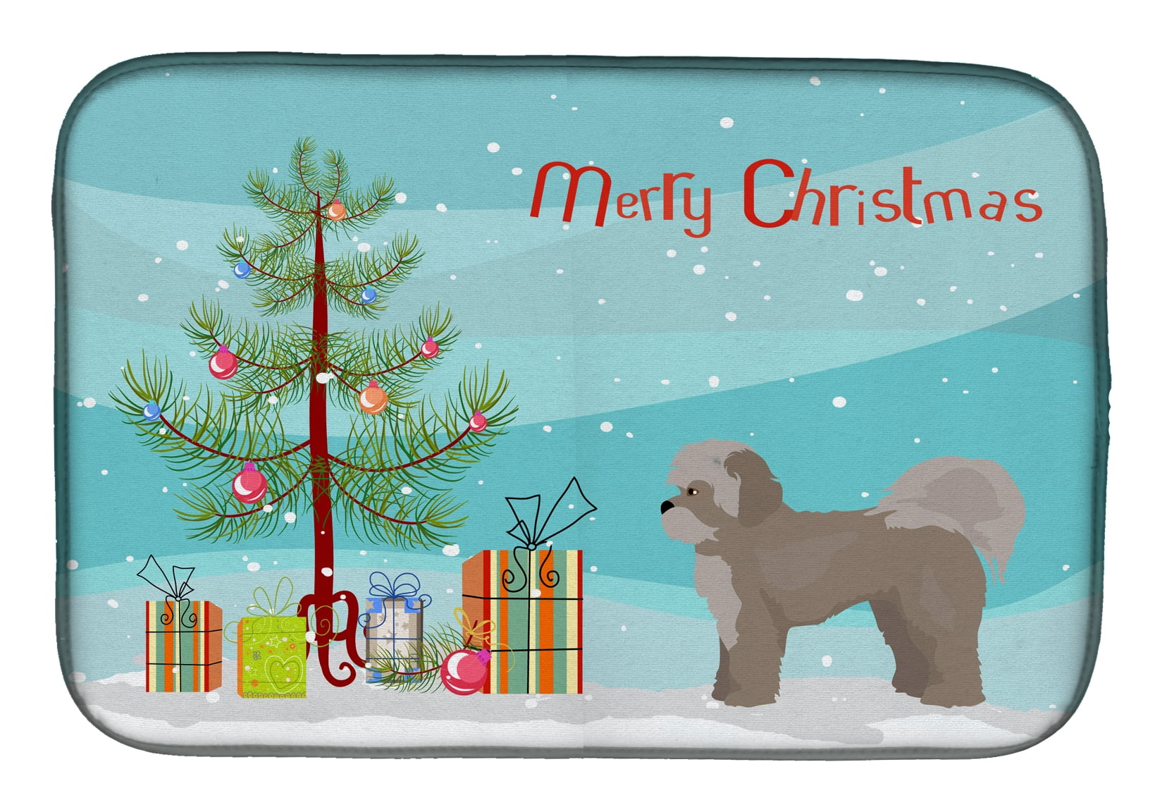 Zuchon #1 Christmas Tree Dish Drying Mat