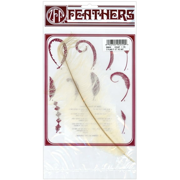 Zucker Feather Ostrich Drab 11-13" 1pc White