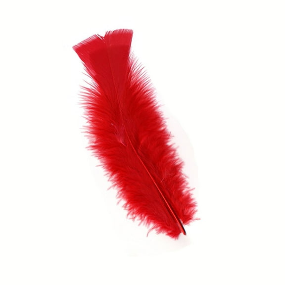 Zucker Feather Products Turkey Feather Flats Dyed - 4-6" - Red