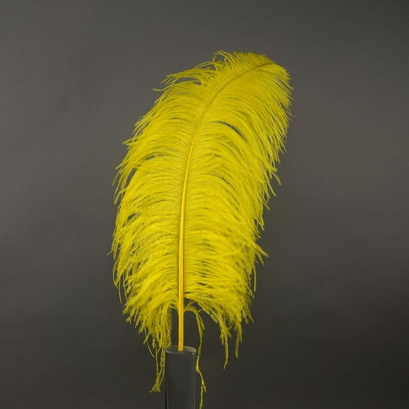 Zucker Feather Products Ostrich Wide Prime Femina Feathers - Yellow