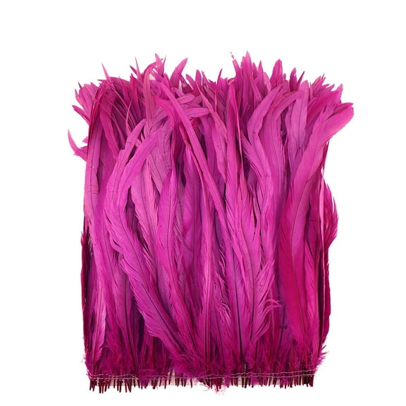 Zucker Feather Products Rooster Coque Tails Feathers Bleach Dyed - 15-18" - Shocking Pink