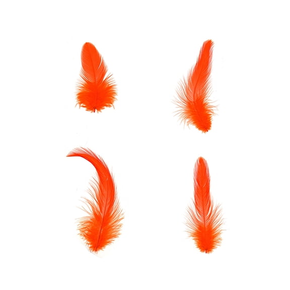Zucker Feather Products Rooster Hackle-White-Dyed - 3-6" - 1000pcs - Orange