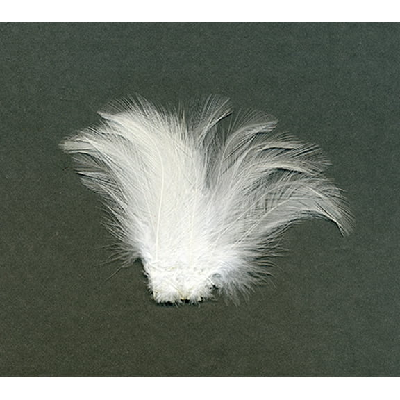 Zucker Feather Products Strung Rooster Dyed Hackle - 3-5" - White