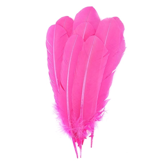 Zucker Feather Products Turkey Quills by Pound -Right Wing - 10-12" - Pink Orient