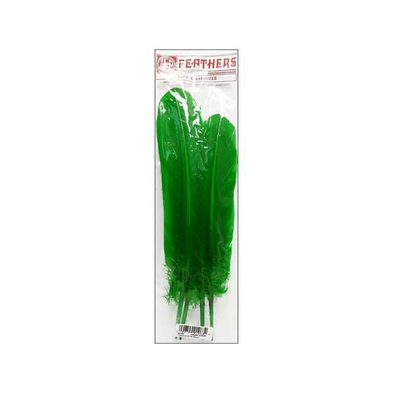 Zucker Feather Turkey Quills 10-14" 4pc Kelly