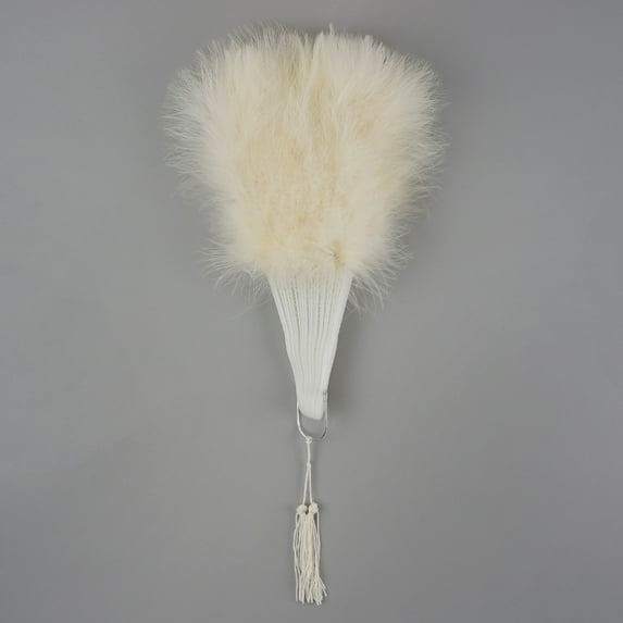 Zucker Marabou Feather Fan - 11 - 20" - Ivory