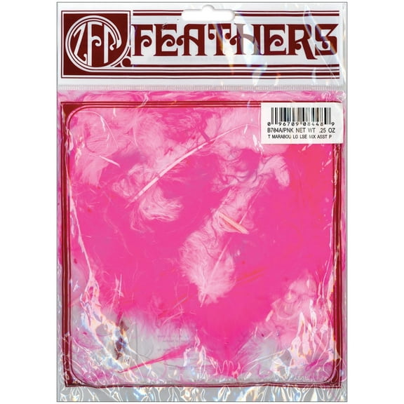 Zucker Marabou Feathers .25oz-Pink