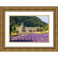 thumbnail image 1 of Zuckerman, Jim 14x11 Gold Ornate Wood Framed with Double Matting Museum Art Print Titled - France, Gordes Cistercian monastery of Senanque, 1 of 4