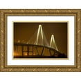 thumbnail image 1 of Zuckerman, Jim 24x17 Gold Ornate Wood Framed with Double Matting Museum Art Print Titled - SC, Charleston Arthur Revenel Bridge at night, 1 of 4