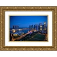 thumbnail image 1 of Zuckerman, Jim 24x17 Gold Ornate Wood Framed with Double Matting Museum Art Print Titled - Singapore Downtown overview at night, 1 of 4