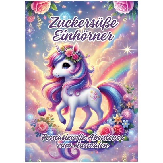 ZuckersüÃe Einhörner: Fantasievolle Abenteuer zum Ausmalen, (Paperback)