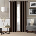 thumbnail image 1 of Zudo Homes Blackout Door Curtains 2 Penels)W44 x L84 7Ft | Plain Printed | Room Darkening Curtain | Thermal Insulated | Curtains For Living Room | Perfect For Home, Office & Hotel | Dark Brown, 1 of 5