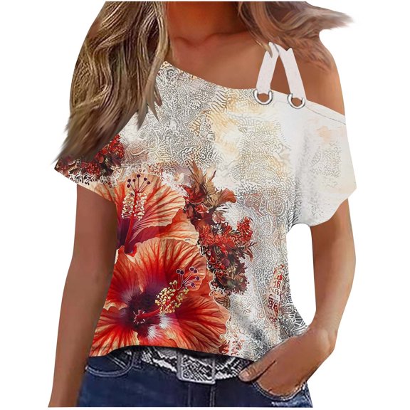 Zuesphe Business Casual Tops for Women Summer Loose Shirts for Women Casual Womens Summer Blouses With Sleeves Womens Graphic Tees Plus