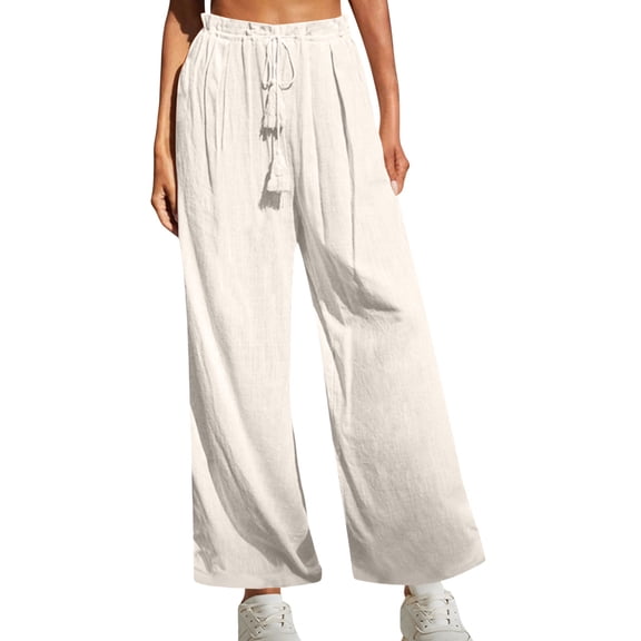Zuesphe Casual Pants for Women 2025 Capri Pants for Women Stretch Waist Palazzo Pants for Women Casual Plus Womens Plus Size Cargo Pants Petite Length