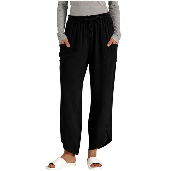 Zuesphe Casual Pants for Women Plus Short Capris for Women Plus Size Womens Petite Lounge Pants with Pockets Womens Plus Size Dressy Cargo Pants