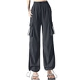 thumbnail image 1 of Zuesphe Cute Pants for Women Capri Pants for Women Stretch Jeans Womens Wide Leg Pants Casual Petite Cargo Pants Women Stretchy High Waisted, 1 of 4