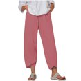 thumbnail image 1 of Zuesphe Fashion Pants for Women Trendy Baggy Women Capri Pants for Summer Short Womens Wide Leg Pants Casual Tall Cargo Pants Women High Waisted Wide Leg, 1 of 4