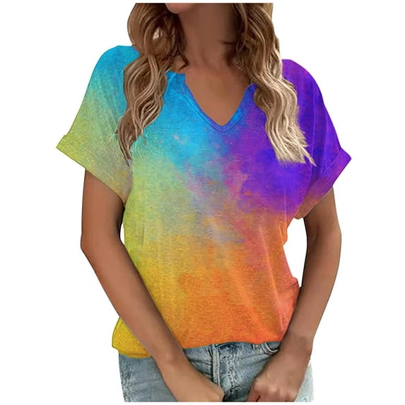 Zuesphe Fashion Tops for Women Trendy 2025 Tshirts Shirts for Women Graphic Purple Blouses for Women Short Sleeve Plus Size Graphic Tees for Women 3X