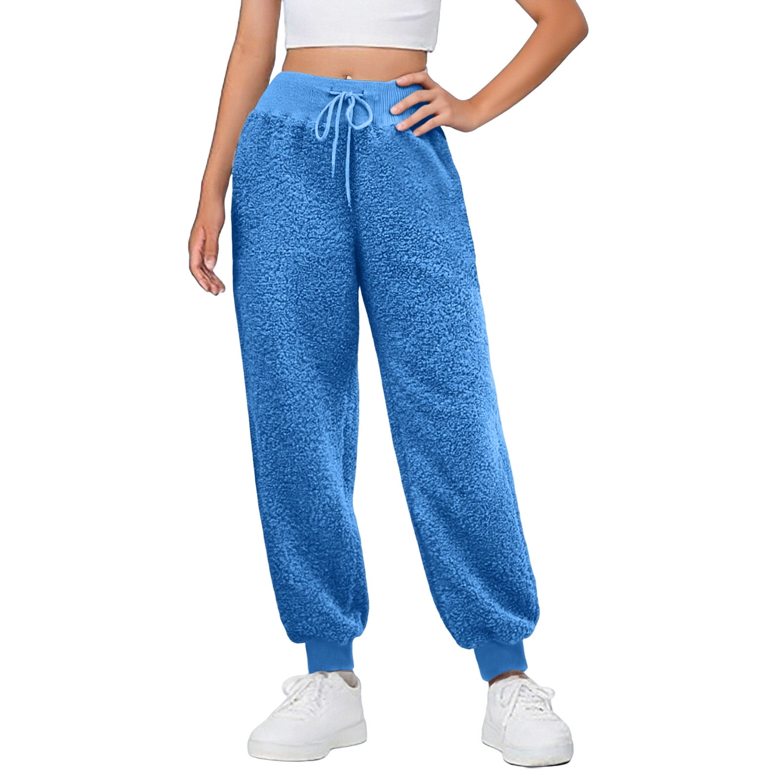 Zuesphe Fleece Lined Sweatpants Women Petite Warm Pants for Women ...
