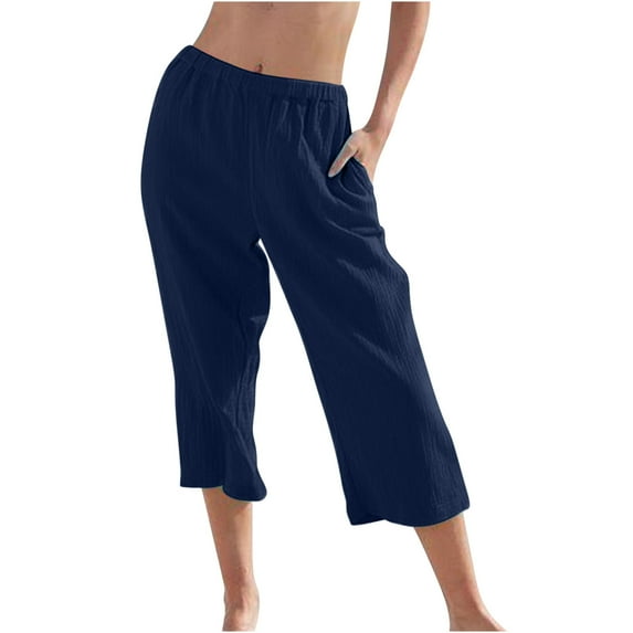 Zuesphe Going out Pants for Women Long Capri Pants for Women Dressy Palazzo Pants for Women Casual High Waist Cargo Pants Women Petite Clearance Sales
