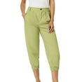 thumbnail image 1 of Zuesphe Khakis Pants for Women High Waisted Women Capri Pants for Work Womens Baggy Pants Plus Size Cargo Pants Women High Waisted Wide Leg, 1 of 4