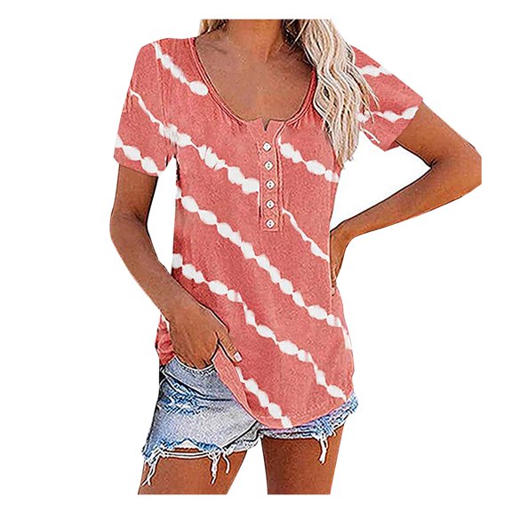 Zuesphe Ladies Tops And Blouses Cotton Fitted Crew Neck T Shirts for Women Womens Blouses Dressy Casual Summer Sexy Tops for Women Cleavage