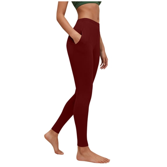 Zuesphe Leggings with Pockets for Women - High Waisted Tummy Control Workout Yoga Pants for Gym Running