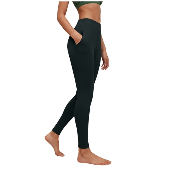 Zuesphe Leggings with Pockets for Women - High Waisted Tummy Control Workout Yoga Pants for Gym Running