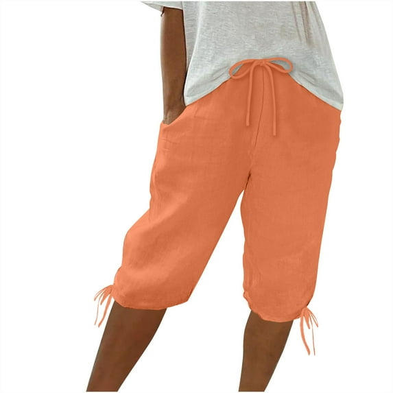 Zuesphe Lounge Pants Women Capri Capri Pants for Women Cotton Stretch Palazzo Pants for Women Casual Petite High Waist Cargo Pants Women Short