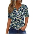 thumbnail image 1 of Zuesphe Short Sleeve Summer Tops for Women Tshirts Shirts for Women Gym Blouses for Women Business Casual Petite Womens Graphic Tees V Neck, 1 of 4