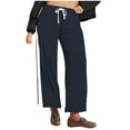 thumbnail image 1 of Zuesphe Summer Pants for Women Tall Wide Legged Capri Pants for Women Womens Lounge Pants Wide Leg High Waist Cargo Pants Women Petite, 1 of 5