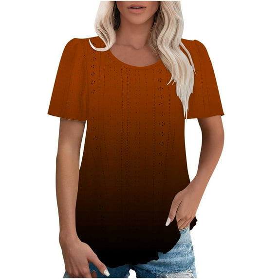Zuesphe Summer Tops for Women 2025 Cropped Linen Shirts for Women Cropped Womens Short Sleeve Blouses for Work Active T Shirts for Women