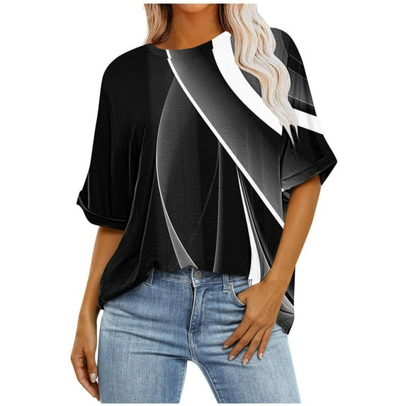 Zuesphe Summer Tops for Women 2025 Trendy Sexy T Shirts for Women Loose Fit Plus Size Womens Blouses Short Sleeve Casual Active Wear Shirts for Women