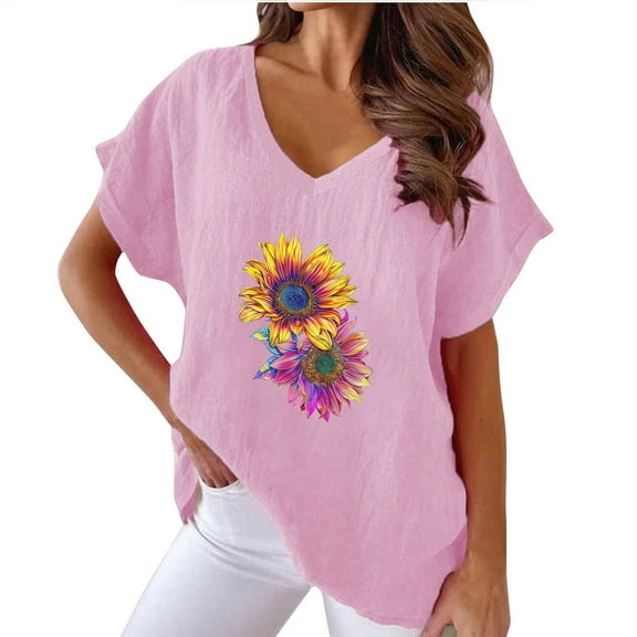 Zuesphe Summer Tops for Women 2025 Vacation Beach Womens T Shirts Graphic Tees Trendy Plus Size Blouses for Women 3X Sexy Tops for Women Trendy